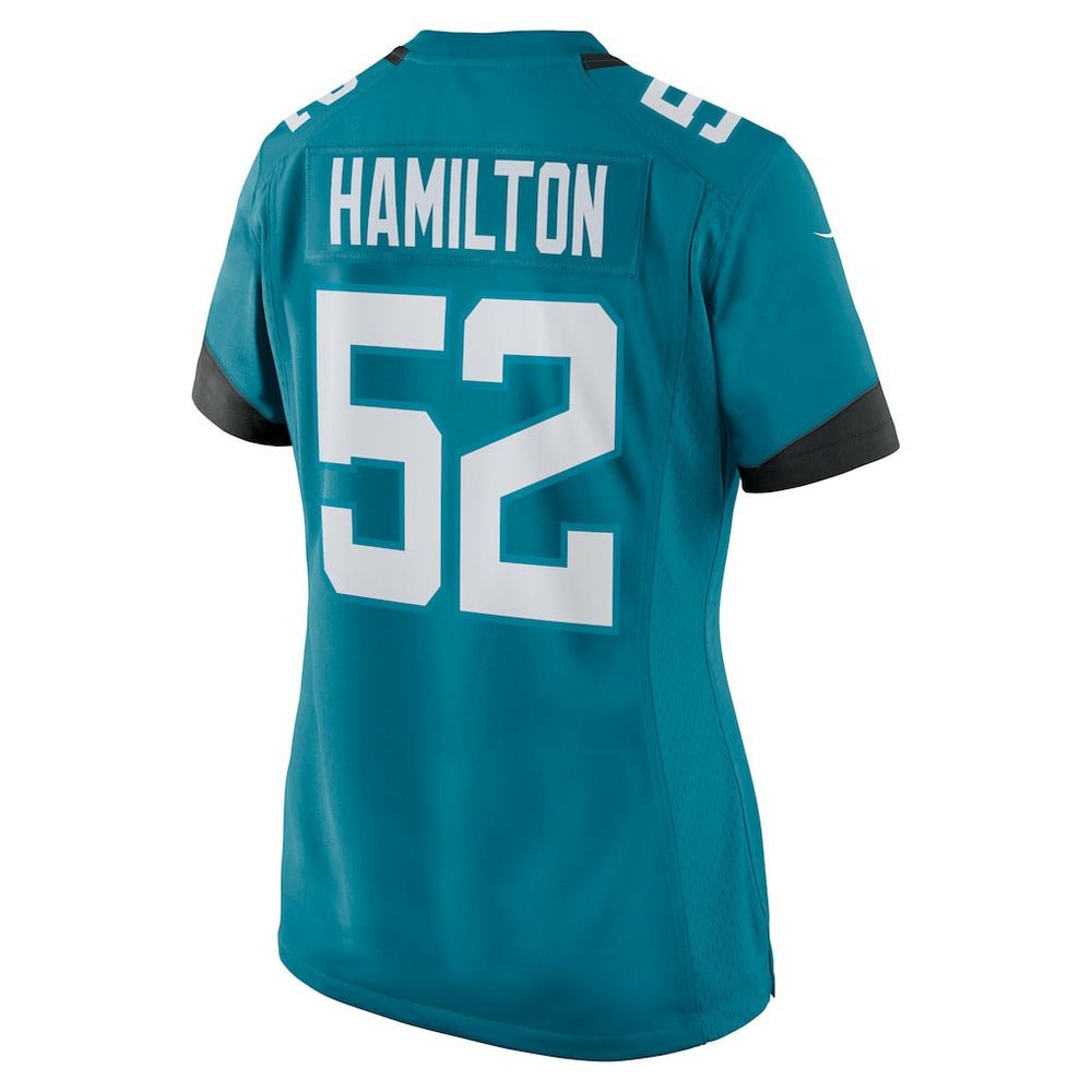 DaVon Hamilton Jacksonville Jaguars Women's Game Jersey Teal