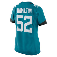 DaVon Hamilton Jacksonville Jaguars Women's Game Jersey Teal