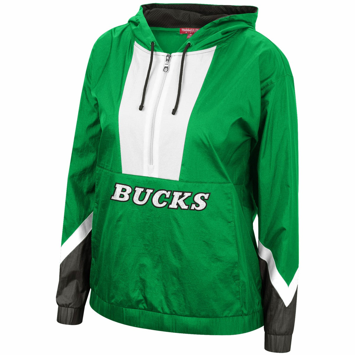 Milwaukee Bucks Women's Half-Zip Windbreaker 2.0 Hoodie Green