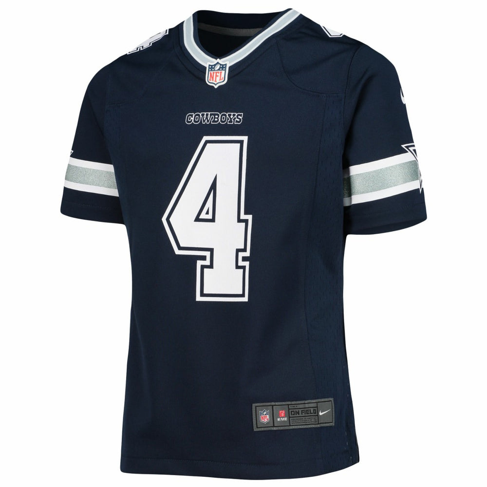 Dak Prescott Dallas Cowboys Girls Youth Team Game Jersey Navy
