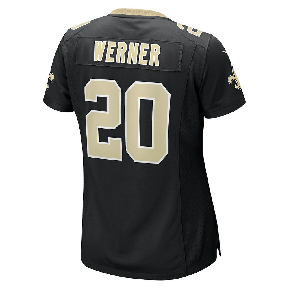 Pete Werner New Orleans Saints Women's Game Jersey Black