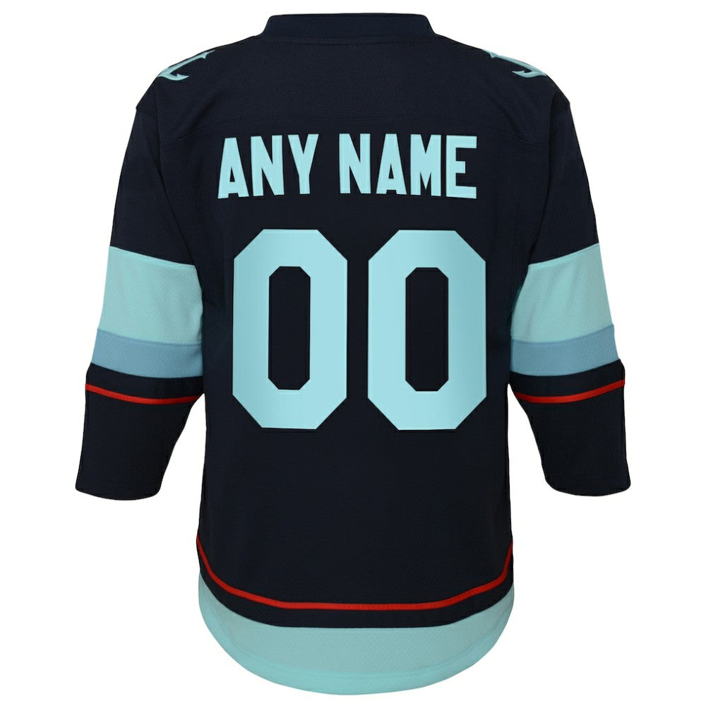 NHL,Custom Seattle Kraken Youth Home Replica Custom Jersey - Navy