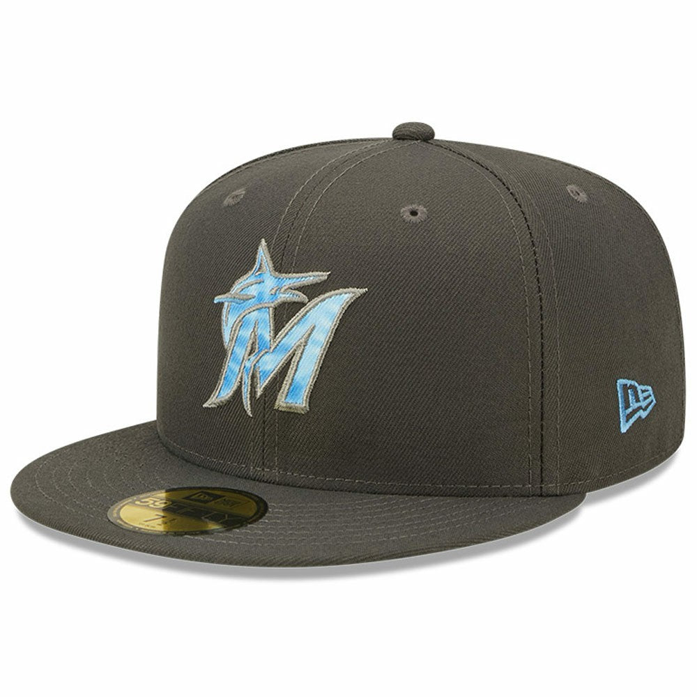 Miami Marlins New Era 2022 Father's Day On-Field 59FIFTY Fitted Hat - Graphite Hats