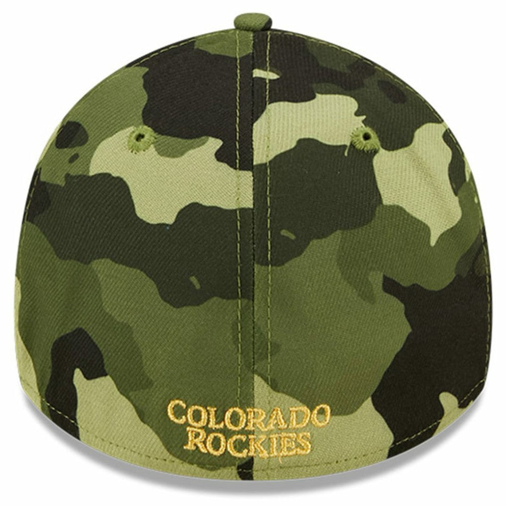 Colorado Rockies New Era 2022 Armed Forces Day 39THIRTY Flex Hat - Camo Hats