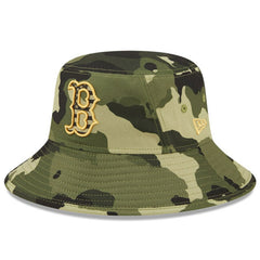 Boston Red Sox New Era 2022 Armed Forces Day Bucket Hat - Camo Hats