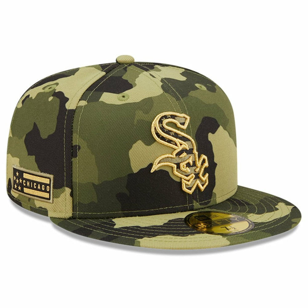 Chicago White Sox New Era 2022 Armed Forces Day On-Field 59FIFTY Fitted Hat - Camo Hats