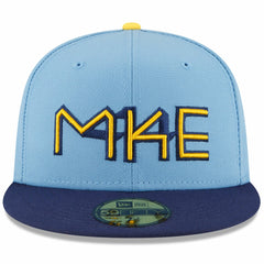 Milwaukee Brewers New Era 2022 City Connect 59FIFTY Fitted Hat - Powder Blue Hats