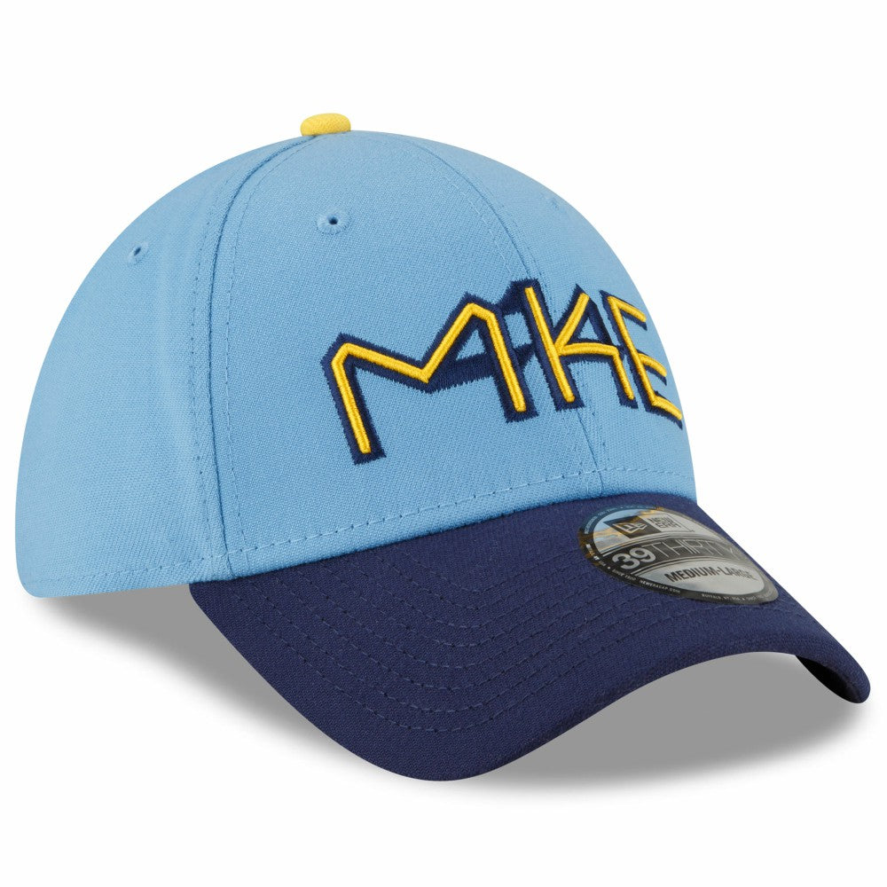 Milwaukee Brewers New Era 2022 City Connect 39THIRTY Flex Hat - Powder Blue Hats