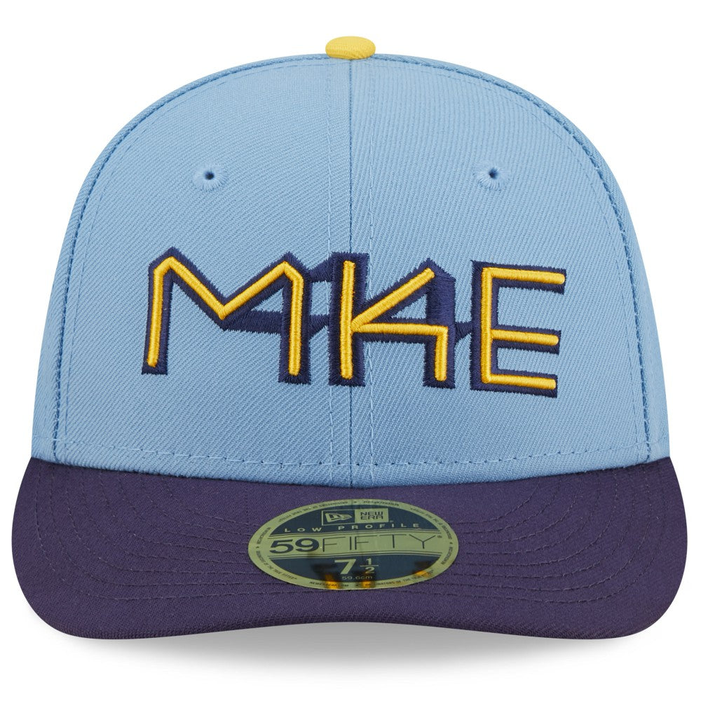 Milwaukee Brewers New Era 2022 City Connect Low Profile 59FIFTY Fitted Hat - Powder Blue Hats