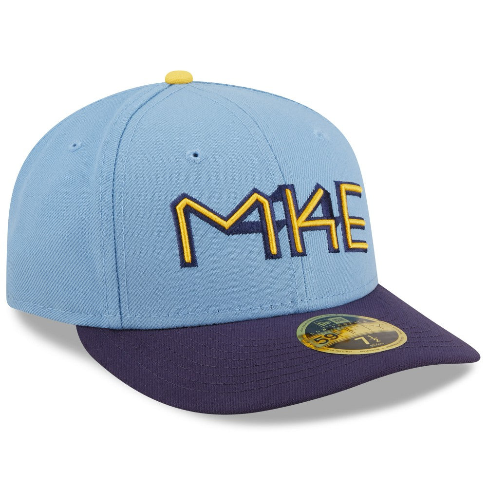 Milwaukee Brewers New Era 2022 City Connect Low Profile 59FIFTY Fitted Hat - Powder Blue Hats