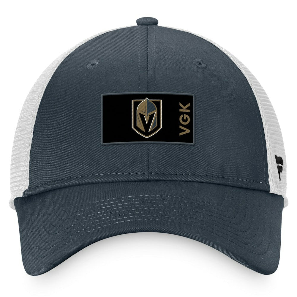 NHL Vegas Golden Knights Fanatics Authentic Pro Rink Trucker Snapback Hat - Charcoal/White