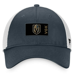 NHL Vegas Golden Knights Fanatics Authentic Pro Rink Trucker Snapback Hat - Charcoal/White