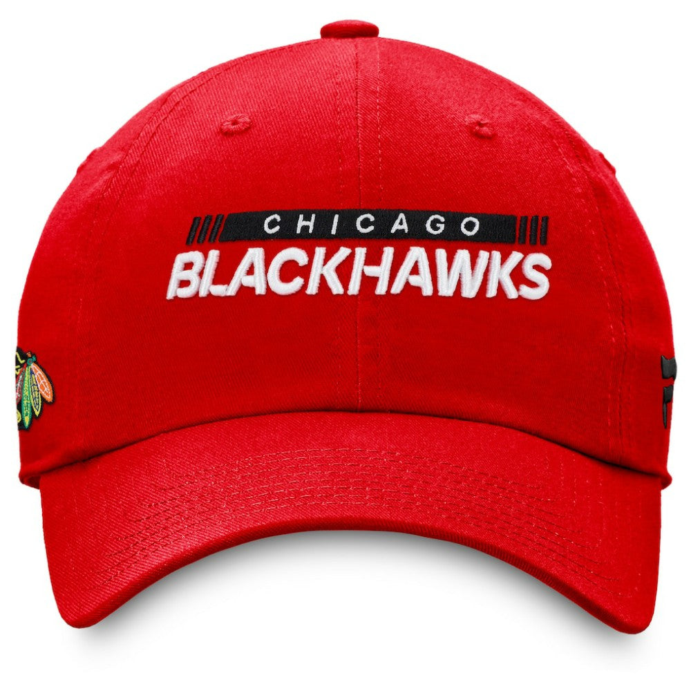 NHL Chicago Blackhawks Fanatics Authentic Pro Rink Adjustable Hat - Red
