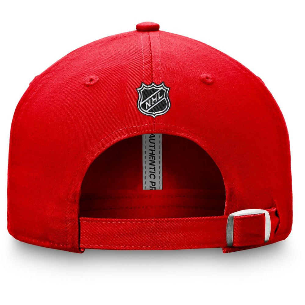 NHL Chicago Blackhawks Fanatics Authentic Pro Rink Adjustable Hat - Red
