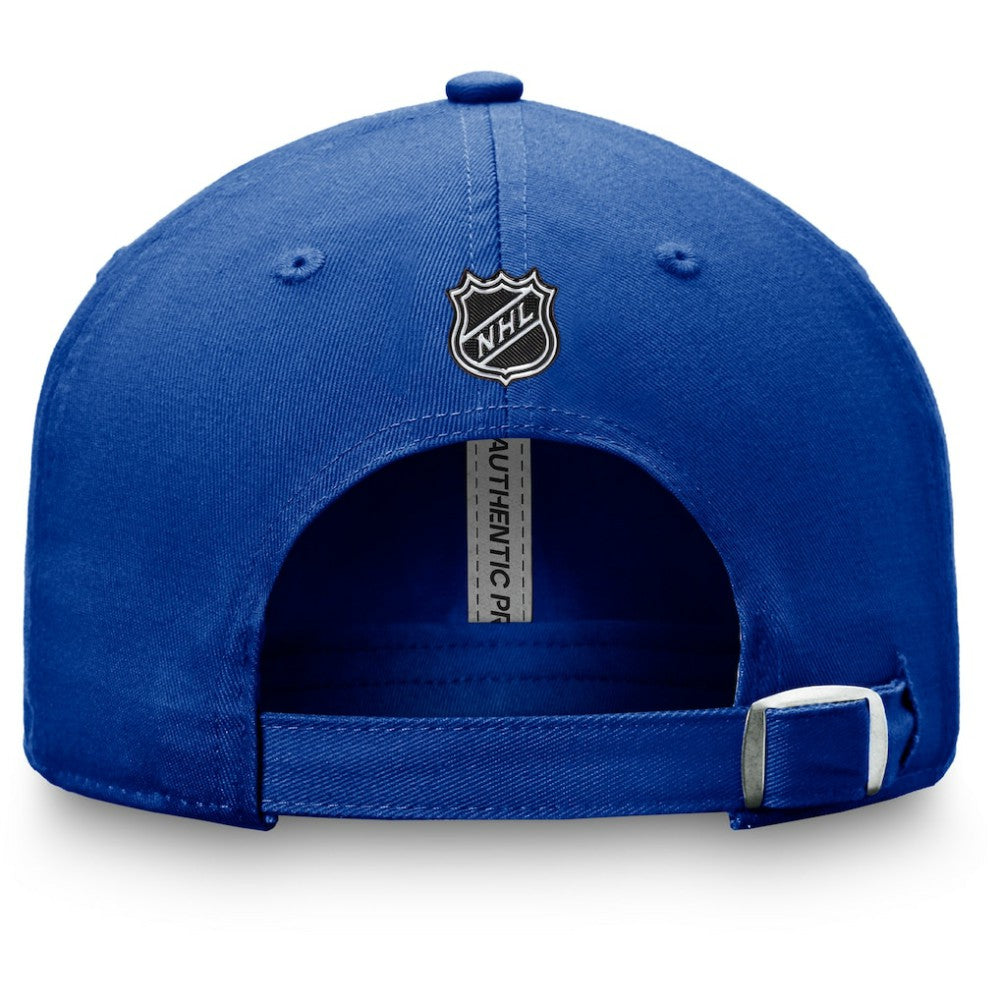 NHL St. Louis Blues Fanatics Authentic Pro Rink Adjustable Hat - Blue