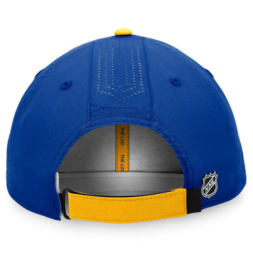 NHL St. Louis Blues Fanatics Authentic Pro Rink Pinnacle Adjustable Hat - Blue