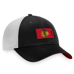 NHL Chicago Blackhawks Fanatics Authentic Pro Rink Trucker Snapback Hat - Black/White