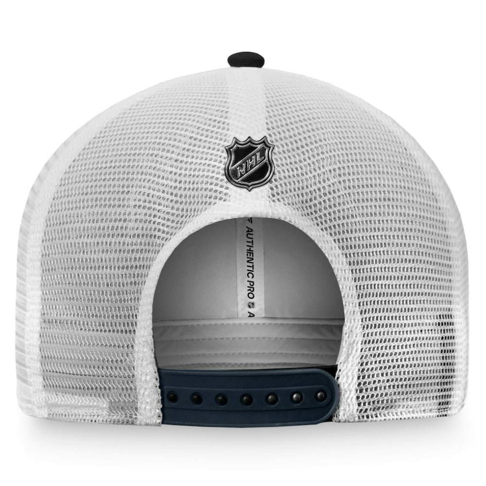 NHL Vegas Golden Knights Fanatics Authentic Pro Rink Trucker Snapback Hat - Black/White