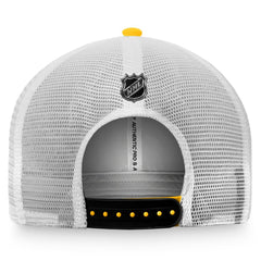NHL Pittsburgh Penguins Fanatics Authentic Pro Rink Trucker Snapback Hat - Gold/White