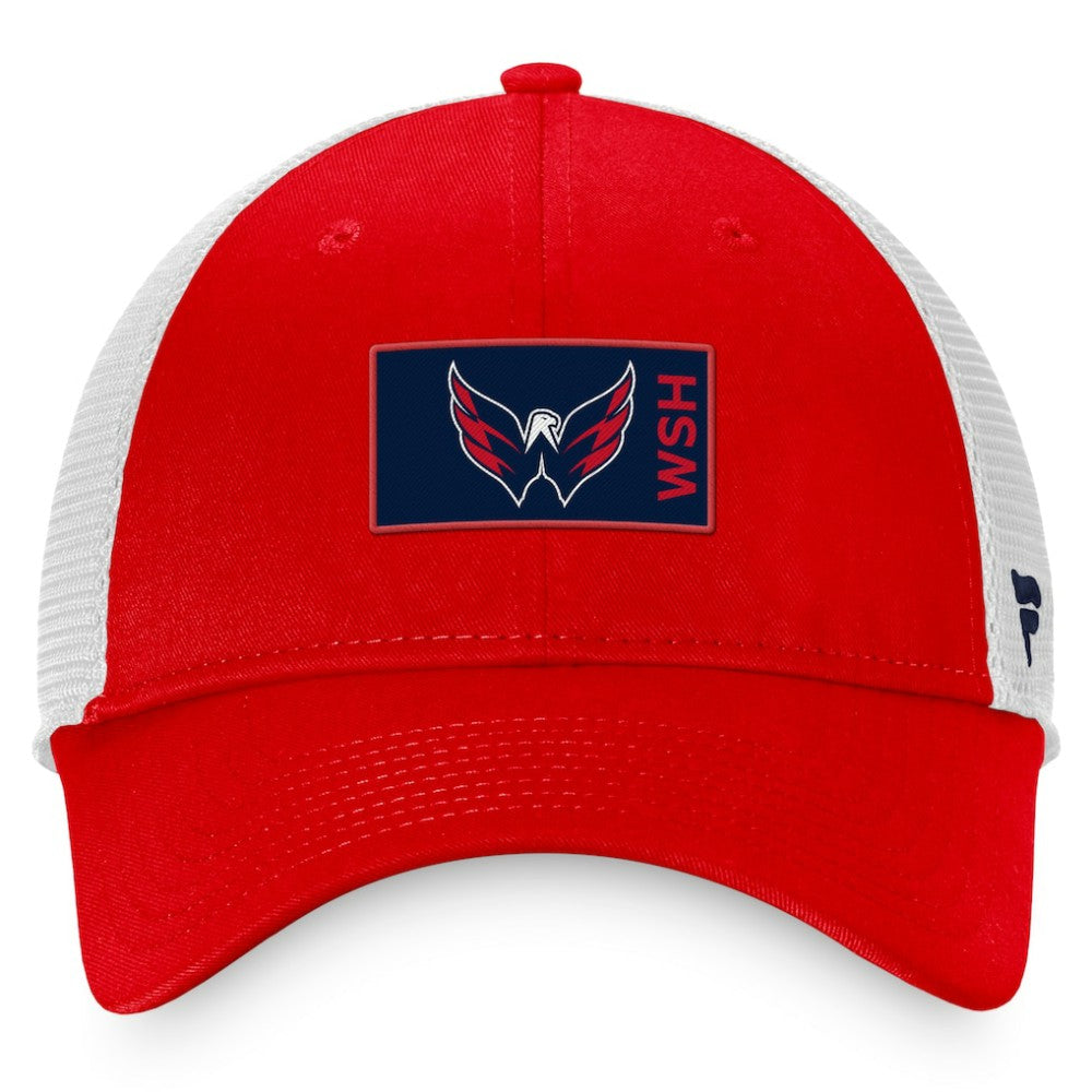NHL Washington Capitals Fanatics Authentic Pro Rink Trucker Snapback Hat - Red/White