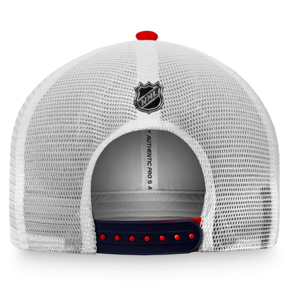 NHL Washington Capitals Fanatics Authentic Pro Rink Trucker Snapback Hat - Red/White