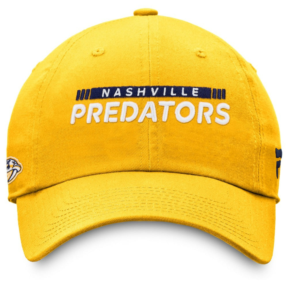 NHL Nashville Predators Fanatics Authentic Pro Rink Adjustable Hat - Gold