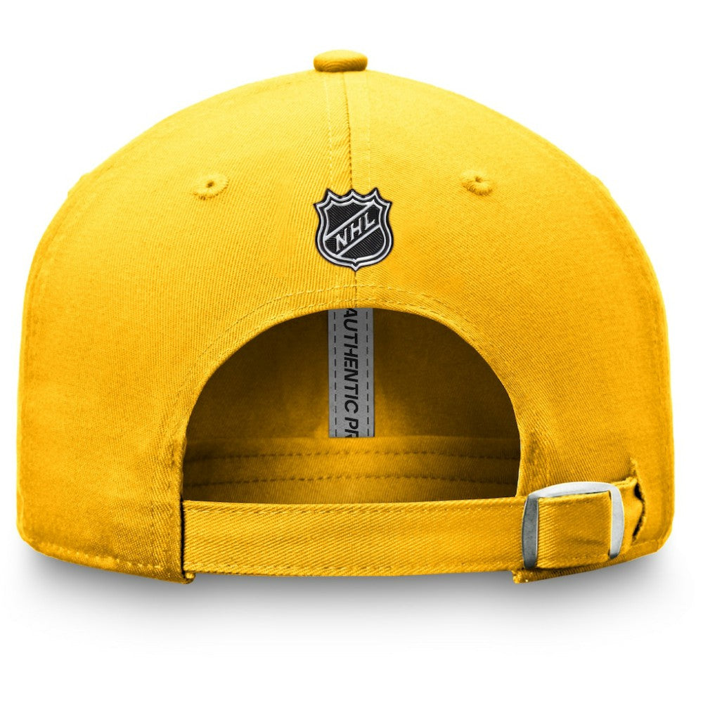 NHL Nashville Predators Fanatics Authentic Pro Rink Adjustable Hat - Gold