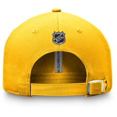 NHL Nashville Predators Fanatics Authentic Pro Rink Adjustable Hat - Gold