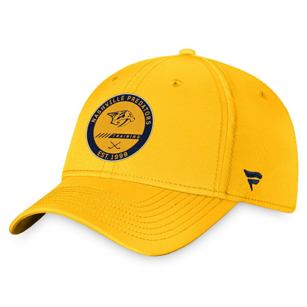 NHL Nashville Predators Fanatics 2022 Authentic Pro Training Camp Flex Hat - Gold