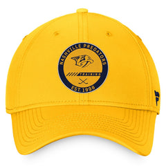 NHL Nashville Predators Fanatics 2022 Authentic Pro Training Camp Flex Hat - Gold