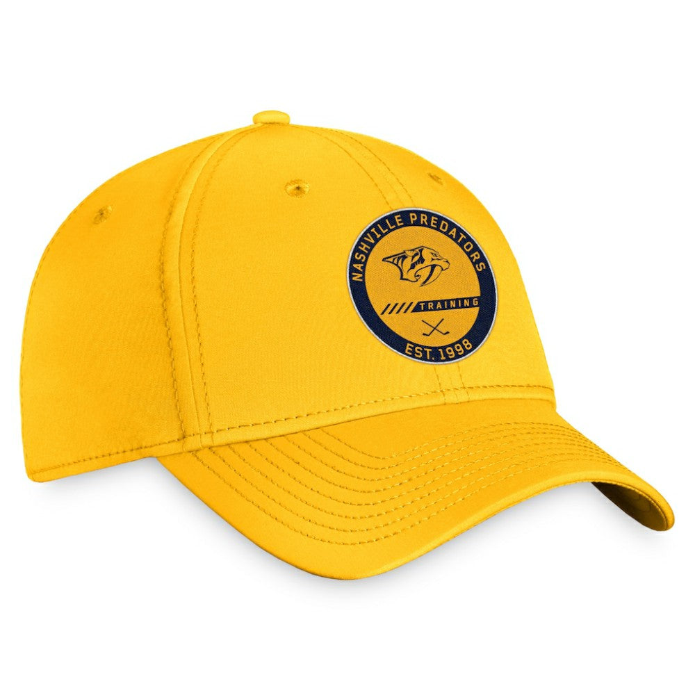 NHL Nashville Predators Fanatics 2022 Authentic Pro Training Camp Flex Hat - Gold
