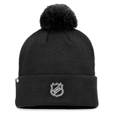 NHL Vegas Golden Knights Fanatics Women's Authentic Pro Road Cuffed Knit Hat with Pom - Black