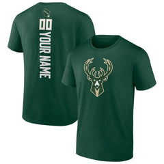 Milwaukee Bucks Personalized Playmaker Team T-Shirt Hunter Green