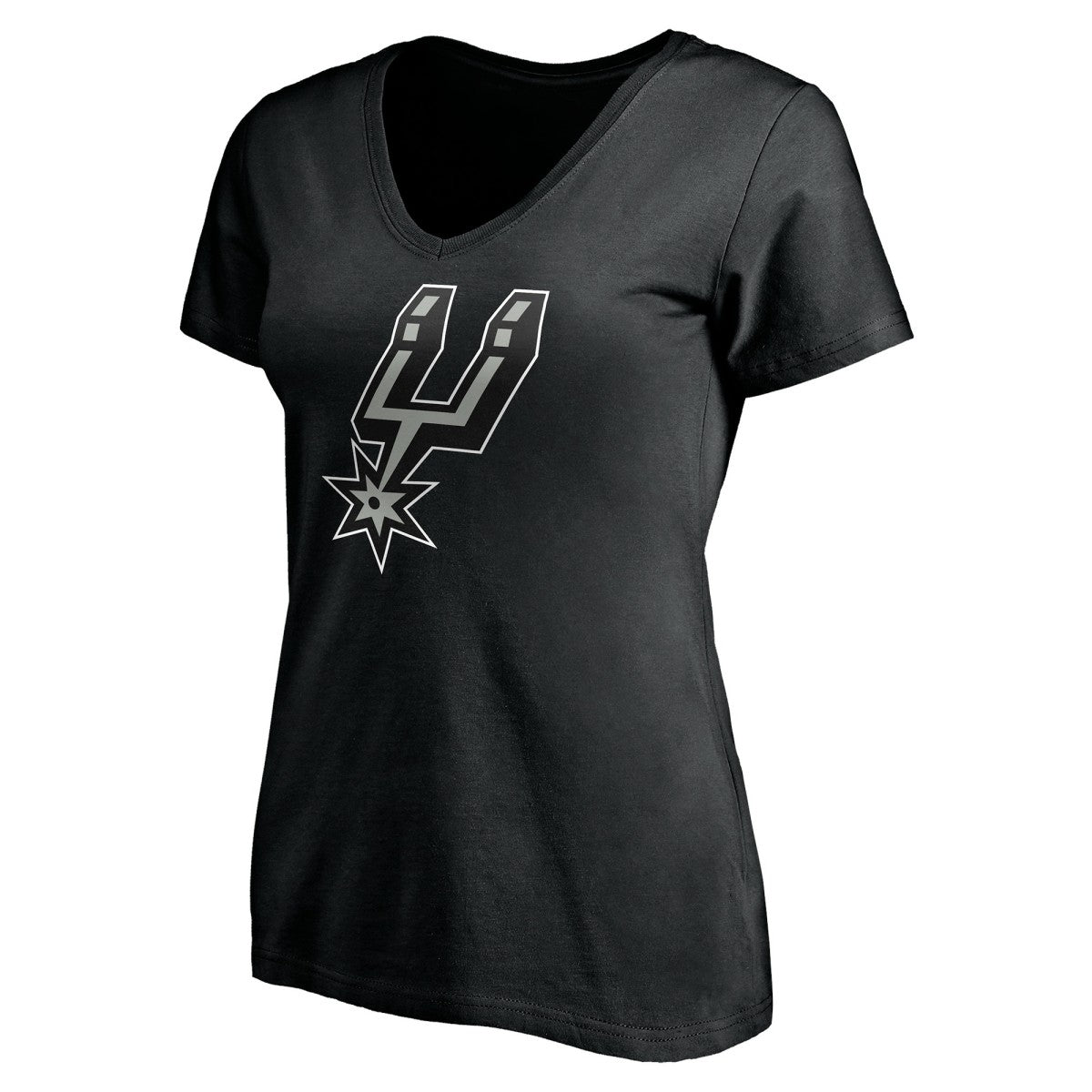 San Antonio Spurs Women's Personalized Playmaker Team V-Neck T-Shirt Black