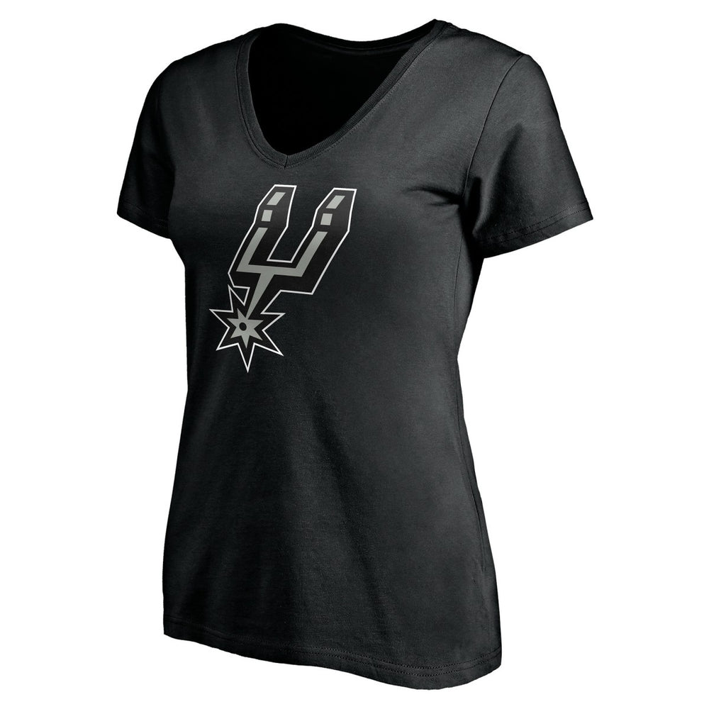 San Antonio Spurs Women's Personalized Playmaker Team V-Neck T-Shirt Black