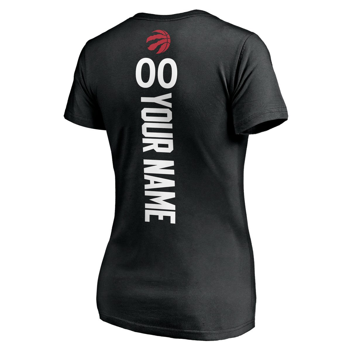 Toronto Raptors Women's Personalized Playmaker Team V-Neck T-Shirt Black