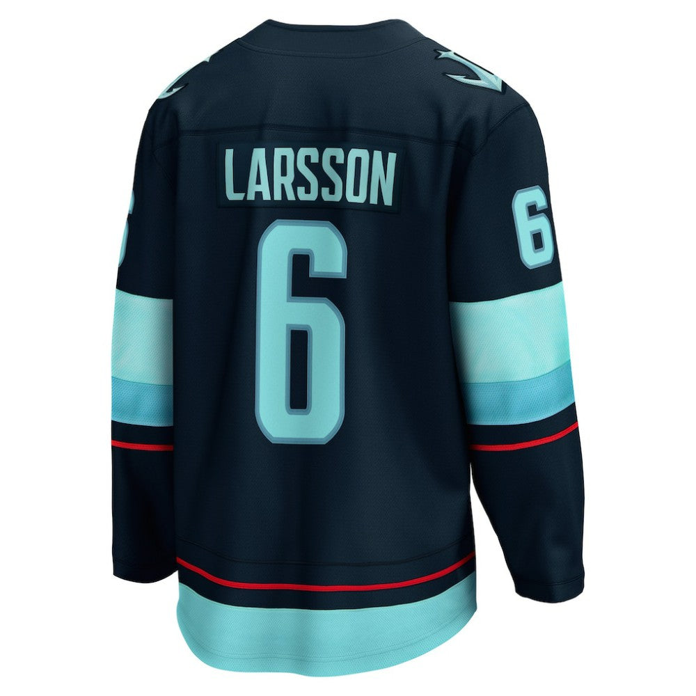 NHL Adam Larsson Seattle Kraken Fanatics Home Breakaway Player Jersey - Deep Sea Blue