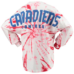 NHL Montreal Canadiens Women's Spiral Tie-Dye Long Sleeve T-Shirt - Red