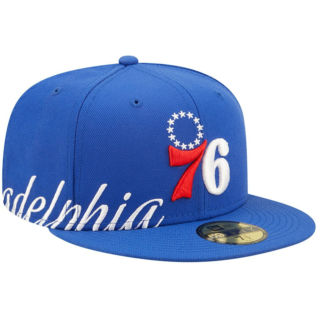 Philadelphia 76ers Side Split 59FIFTY Fitted Hat Royal