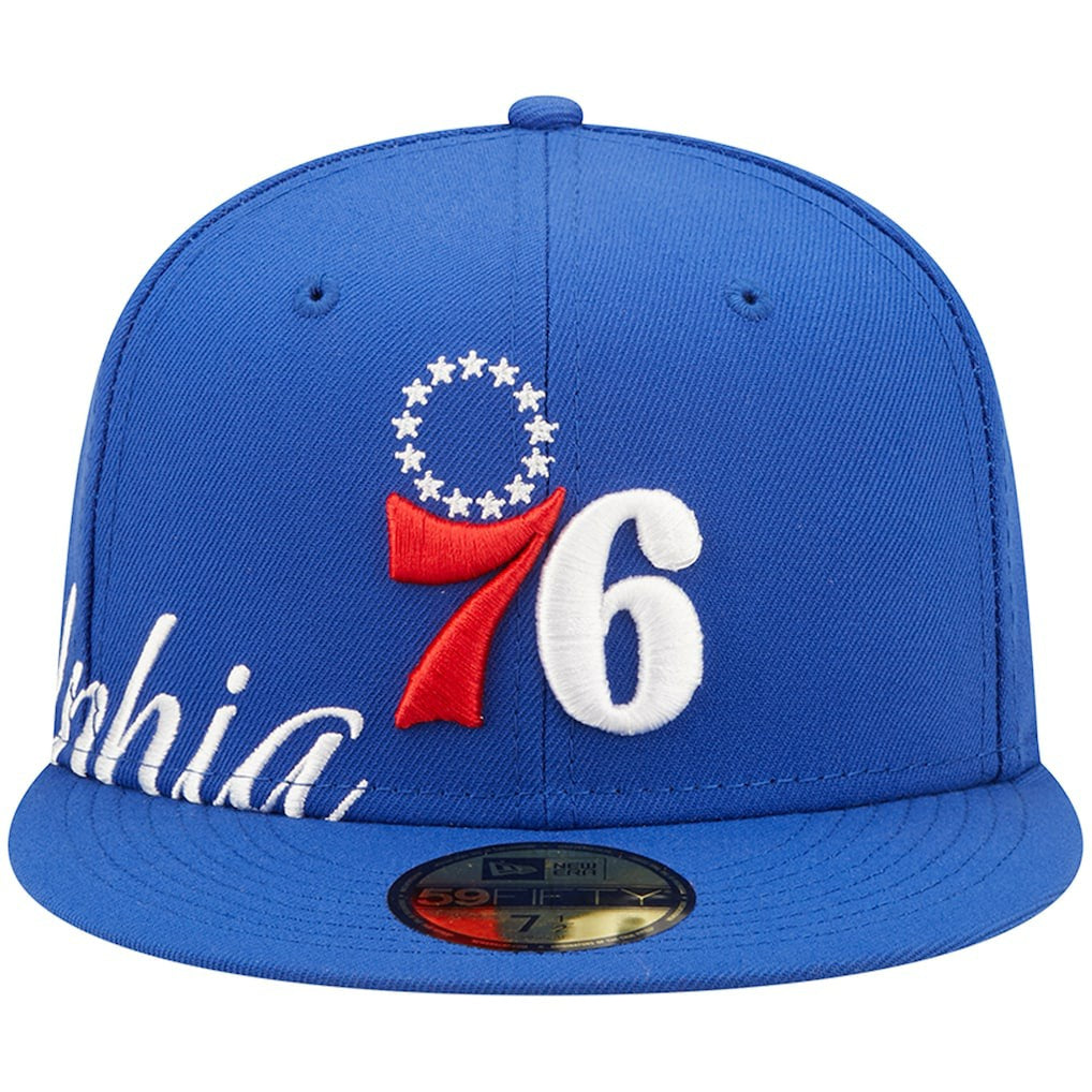 Philadelphia 76ers Side Split 59FIFTY Fitted Hat Royal