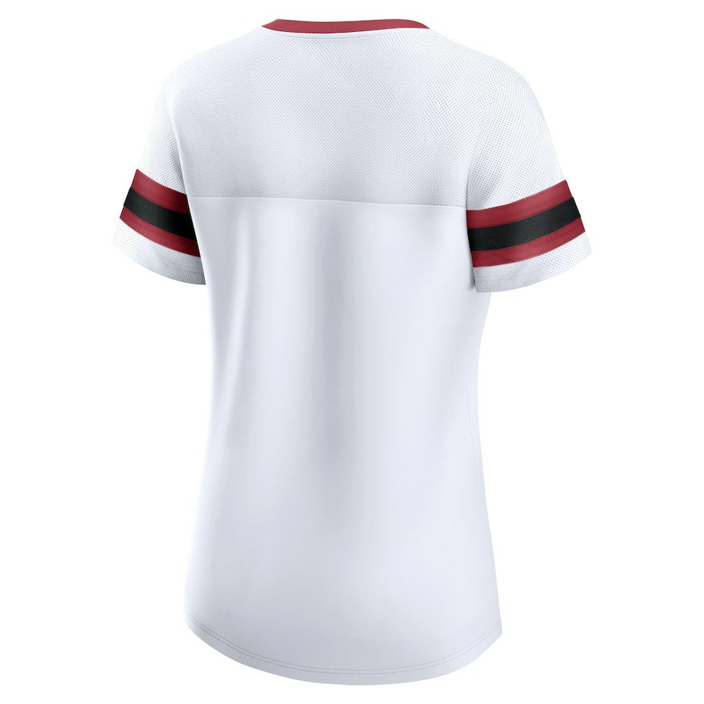 Arizona Cardinals Women's Sunday Best Lace-Up T-Shirt White