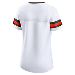 Cleveland Browns Women's Brownie The Elf Gridiron Classics Sunday Best Lace-Up T-Shirt White