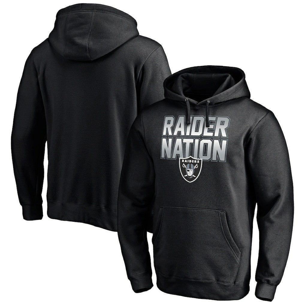 Las Vegas Raiders Hometown Collection Raider Nation Fitted Pullover Hoodie Black