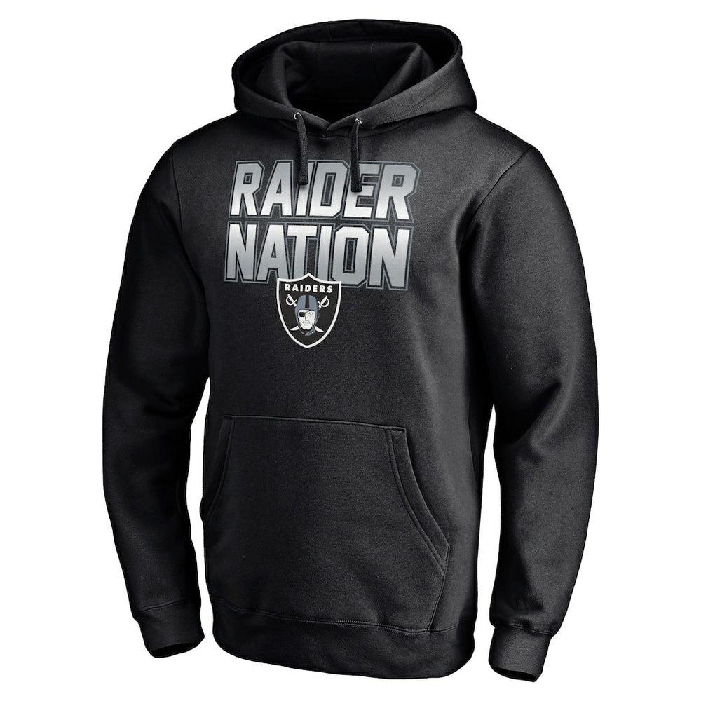 Las Vegas Raiders Hometown Collection Raider Nation Fitted Pullover Hoodie Black