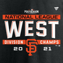 San Francisco Giants Fanatics 2021 NL West Division Champions Locker Room T-Shirt - Black T-shirts