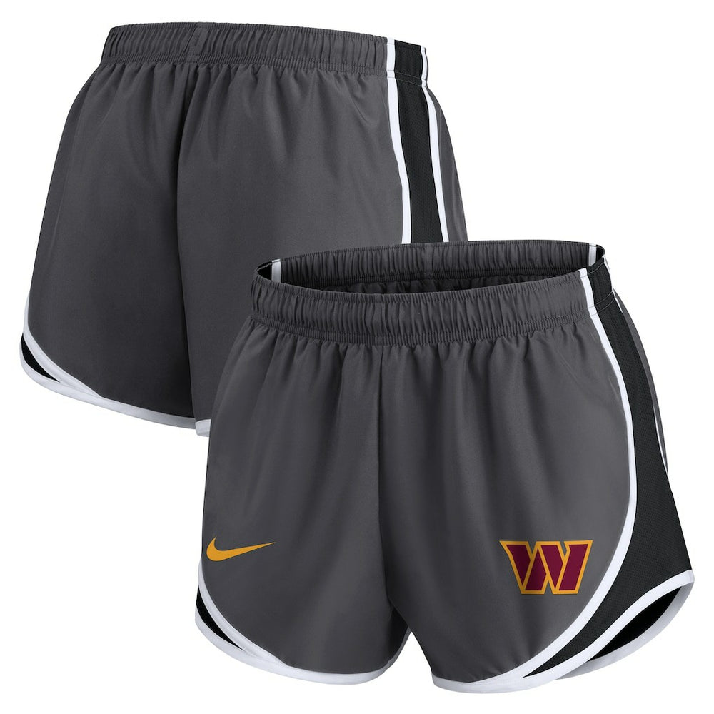 Washington Commanders Women's Team Logo Performance Tempo Shorts Charcoal