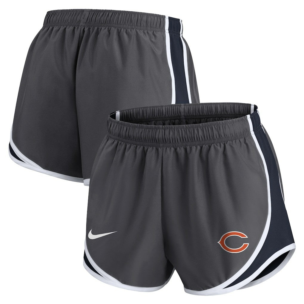 Chicago Bears Women's Team Logo Performance Tempo Shorts Charcoal