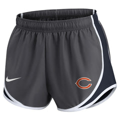 Chicago Bears Women's Team Logo Performance Tempo Shorts Charcoal