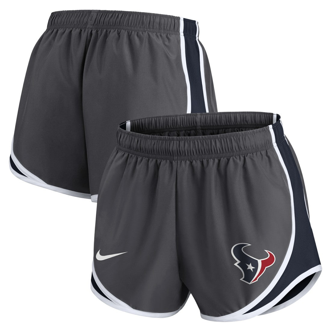 Houston Texans Women's Team Logo Performance Tempo Shorts Charcoal