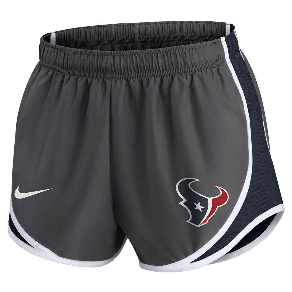 Houston Texans Women's Team Logo Performance Tempo Shorts Charcoal